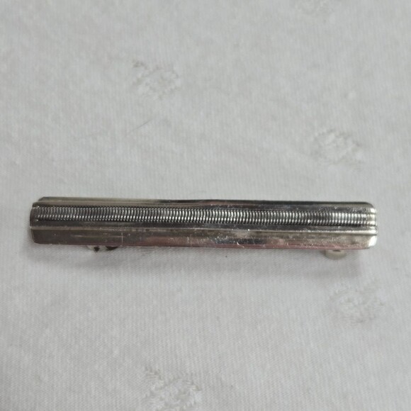Sterling Silver 925 Hair Clip Barrette Ribbed Design main image 5